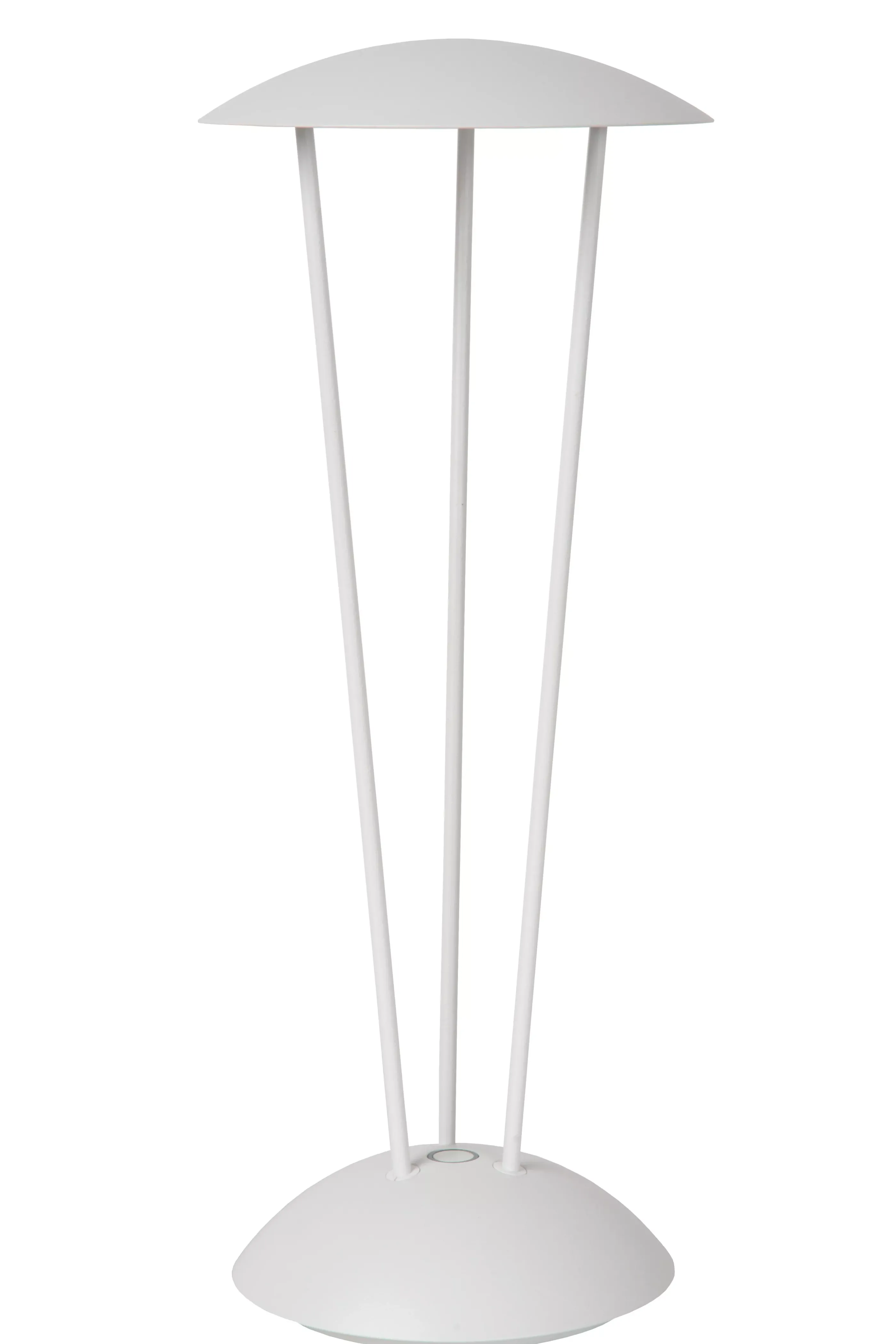 Online RENEE - Oplaadbare Tafellamp Binnen/Buiten - Accu/Batterij - Ø 12,3 cm - LED Dim to warm - 1x2,2W 2700K/3000K - IP54 - Met draadloos oplaadstation - Wit Tafellampen Buiten