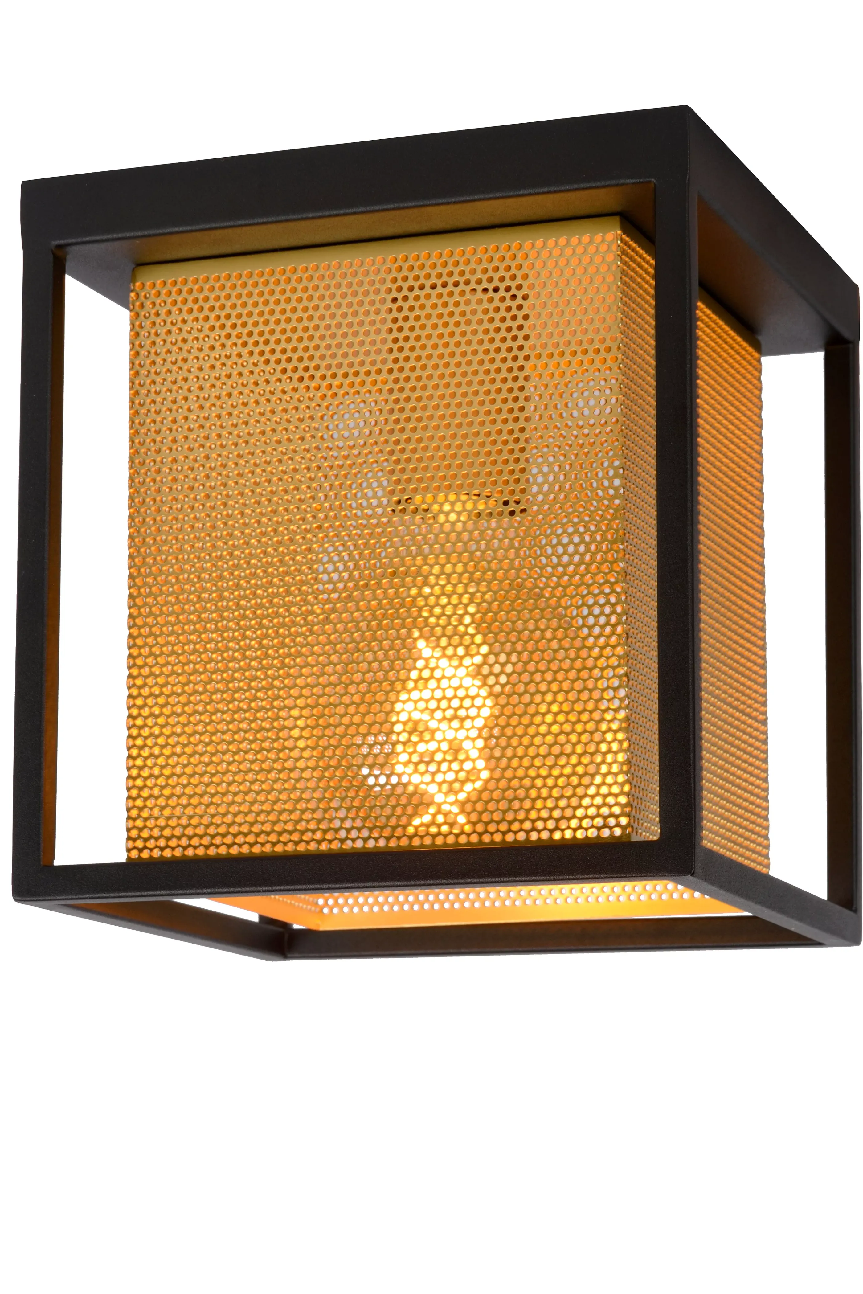 Clearance SANSA - Plafonnière - 1xE27 - Zwart Plafondlampen