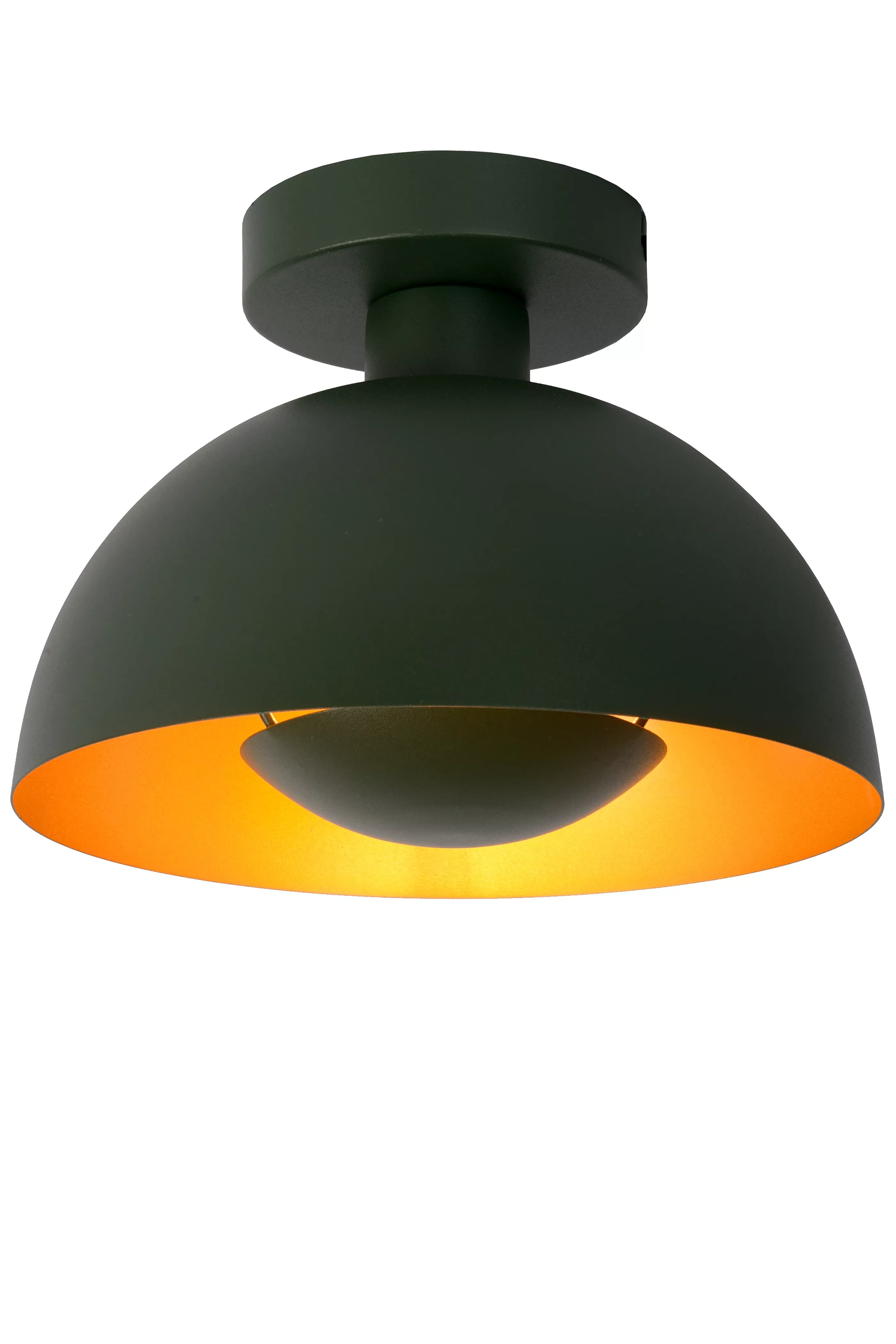Discount SIEMON - Plafonnière - Ø 25 cm - 1xE27 - Groen Plafondlampen