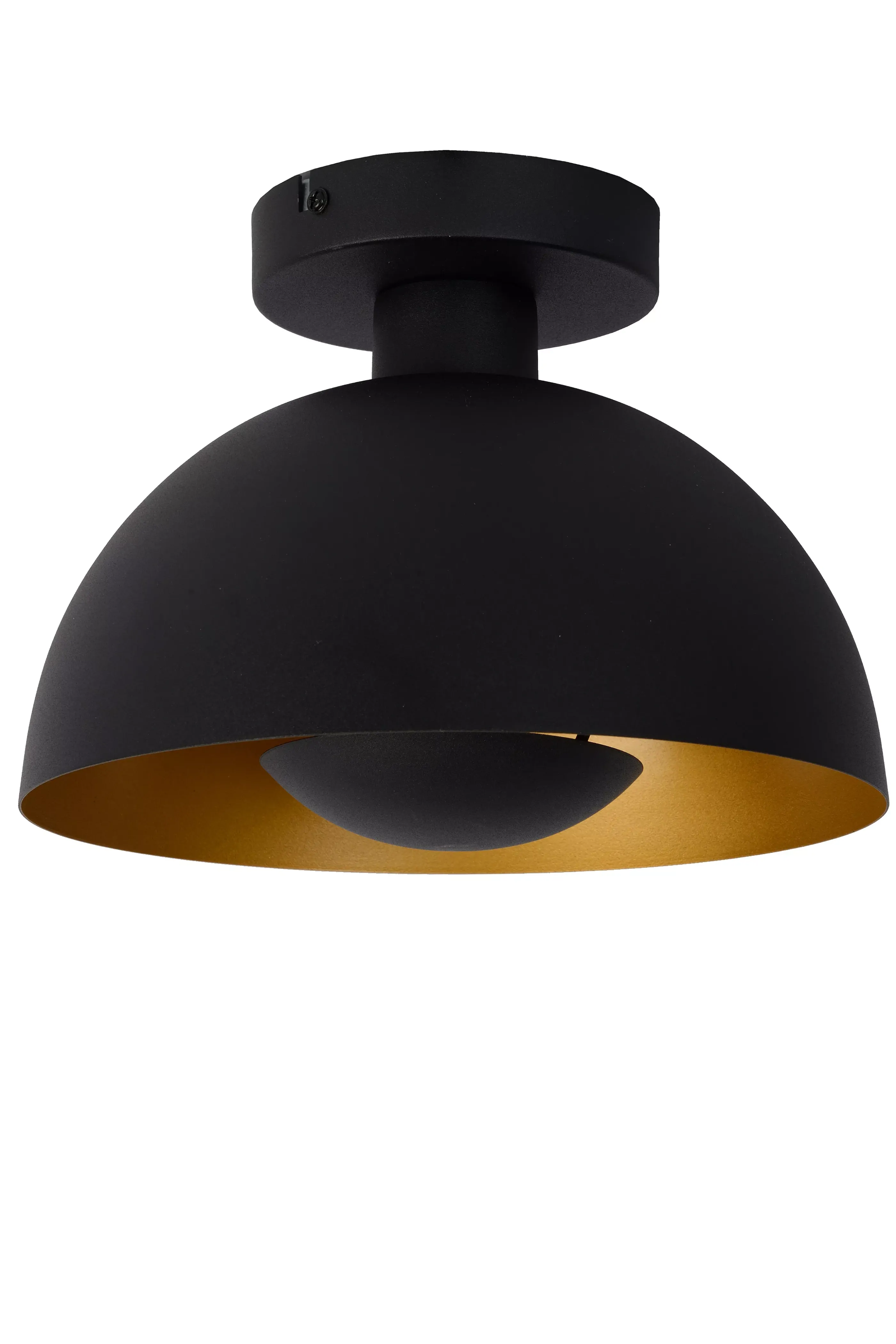 Discount SIEMON - Plafonnière - Ø 25 cm - 1xE27 - Zwart Plafondlampen