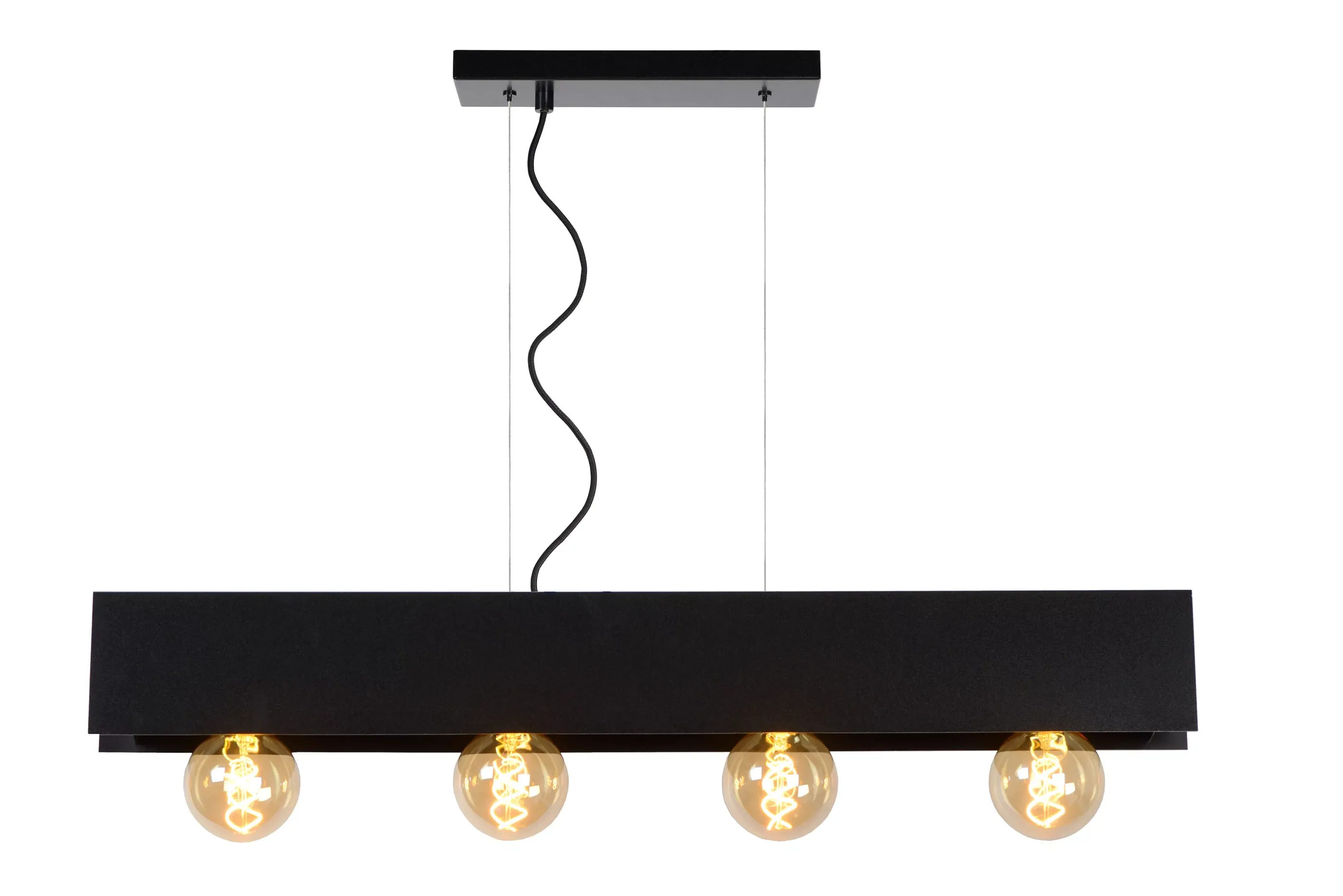 Clearance SURTUS - Hanglamp - 4xE27 - Zwart Hanglampen