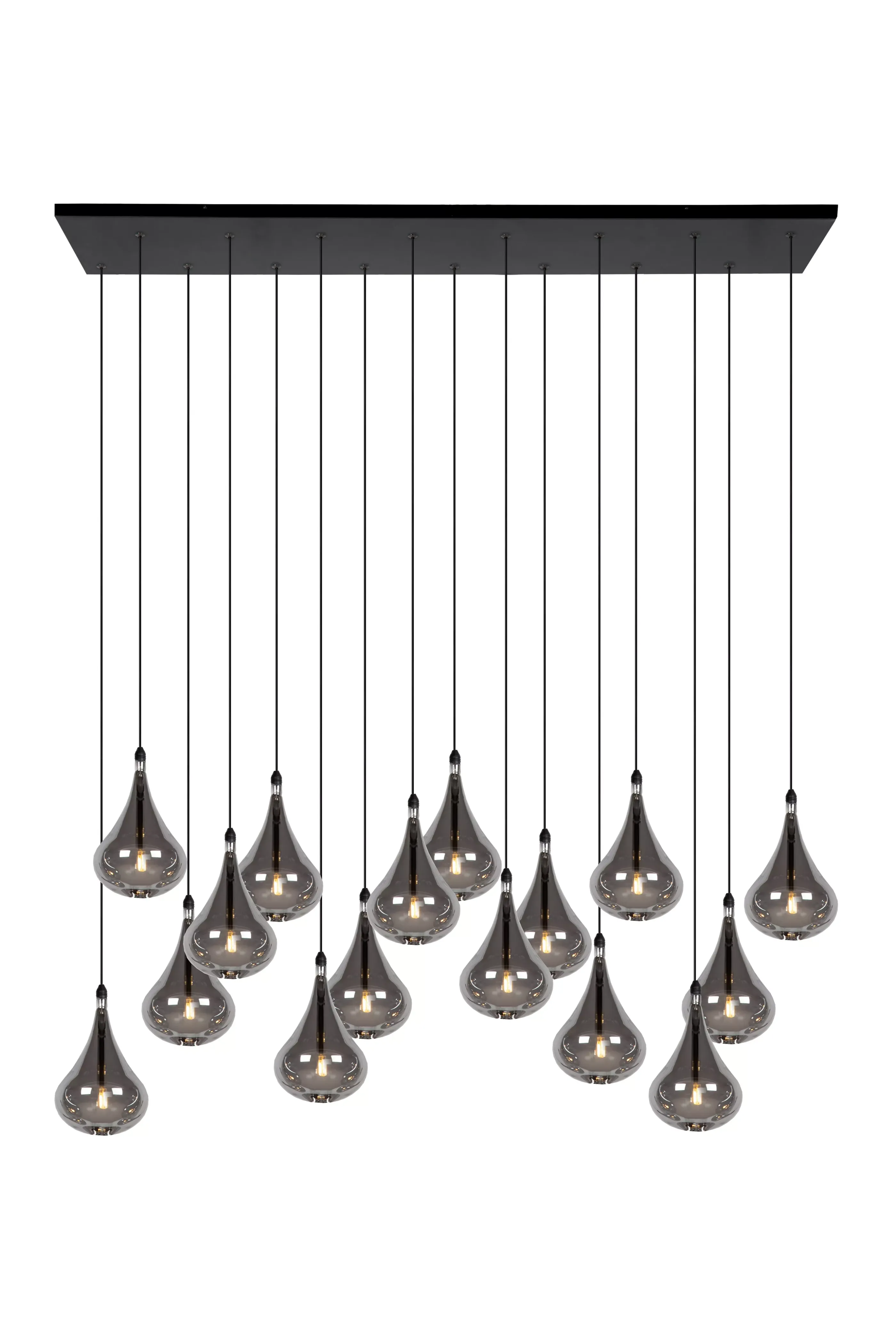 Best TEARS - Hanglamp - LED Dimb. - G4 - 16x1,5W 3000K - Zwart Hanglampen