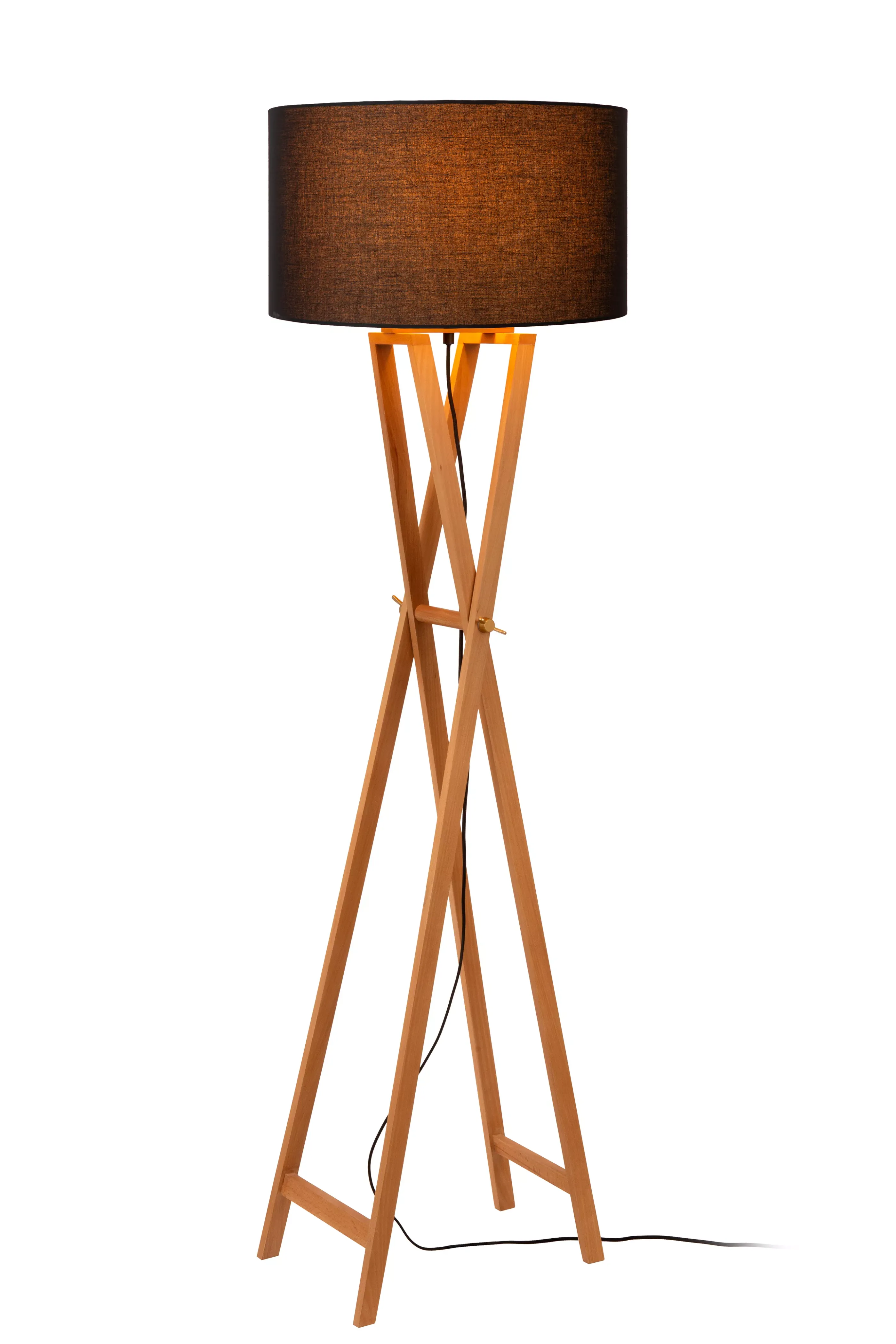 Outlet TRAFALGAR - Vloerlamp - Ø 48 cm - 1xE27 - Naturel Staande Lampen