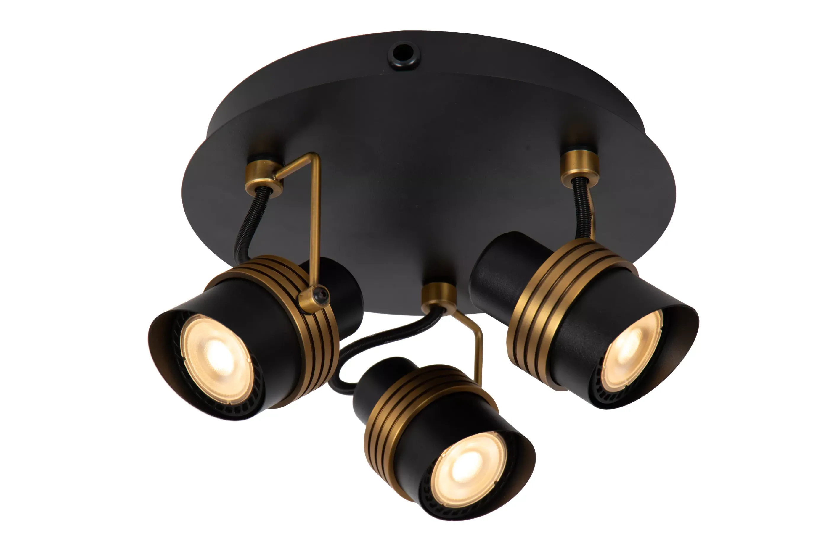 Flash Sale TUNDRAN - Plafondspot - Ø 21 cm - 3xGU10 - Zwart Plafondlampen
