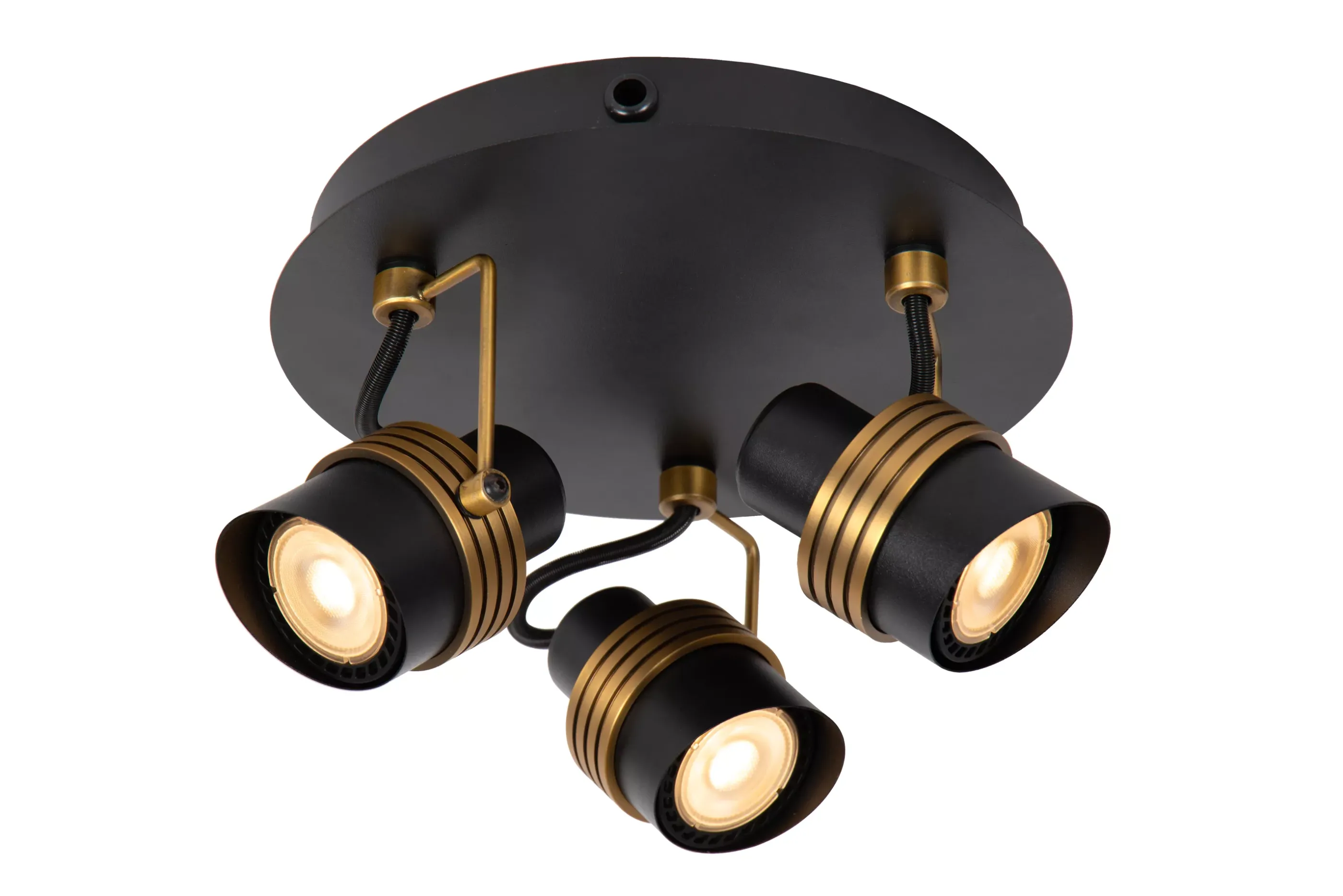 Flash Sale TUNDRAN - Plafondspot - Ø 21 cm - 3xGU10 - Zwart Plafondlampen