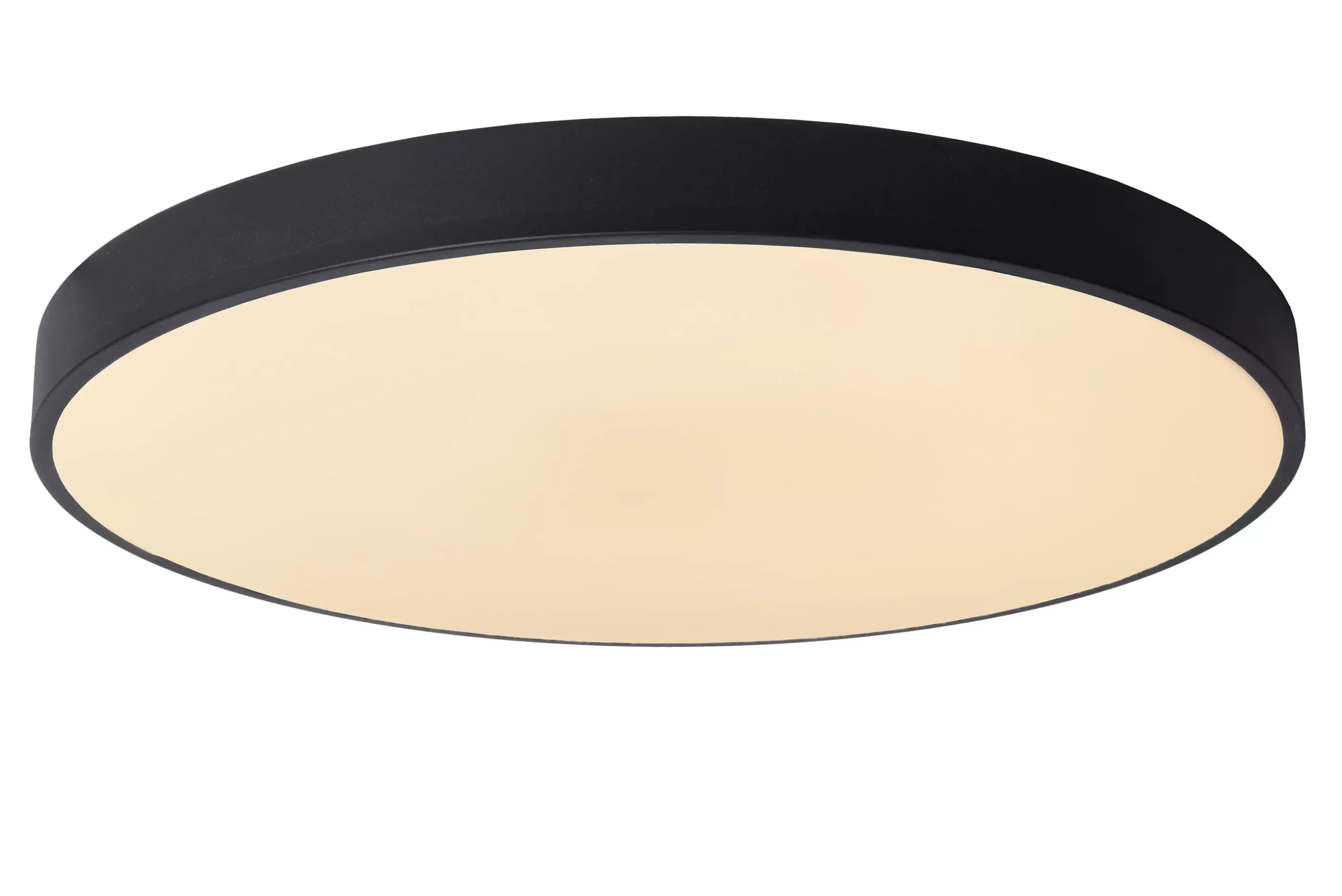 Discount UNAR - Plafonnière - Ø 60 cm - LED 3 StepDim - 1x60W 2700K - Zwart Plafondlampen
