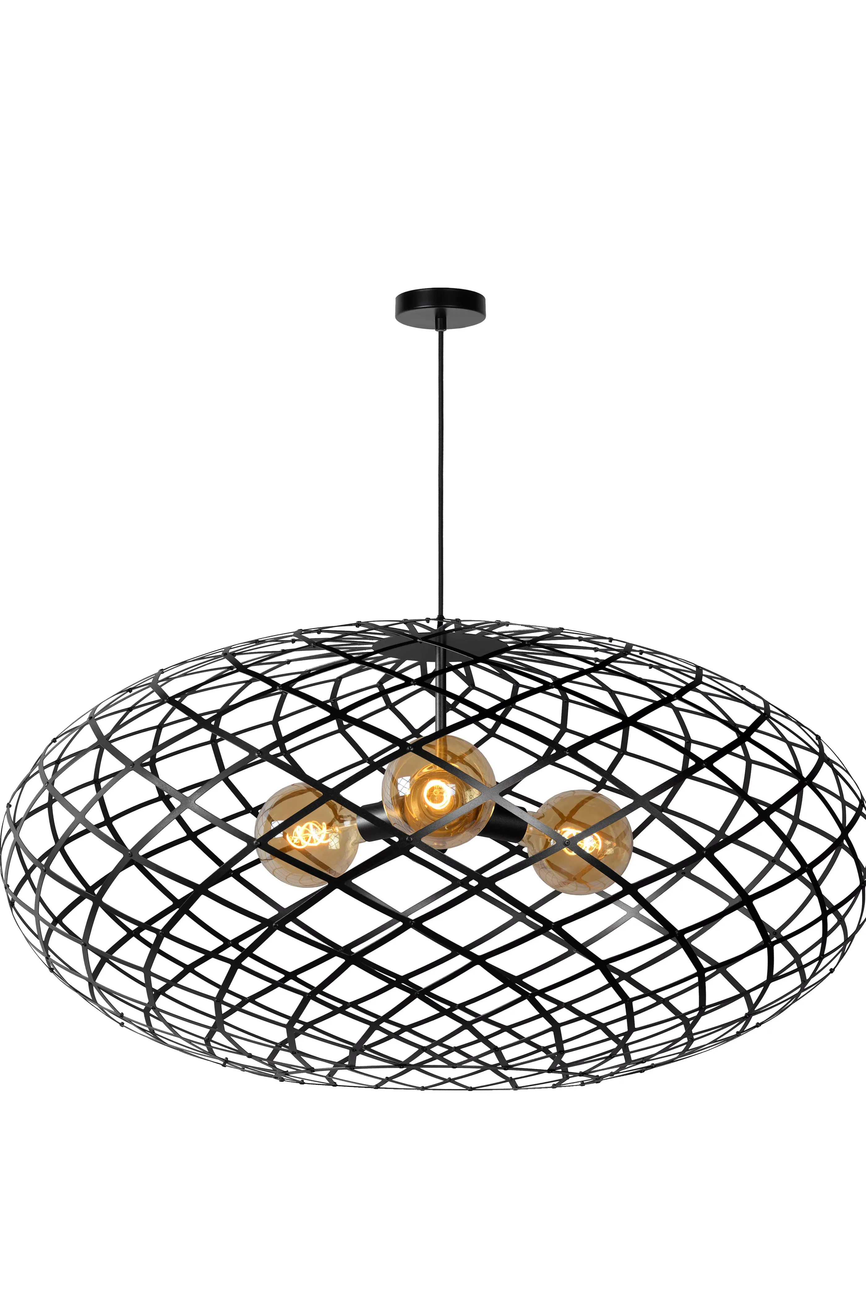 Sale WOLFRAM - Hanglamp - Ø 100 cm - 3xE27 - Zwart Hanglampen