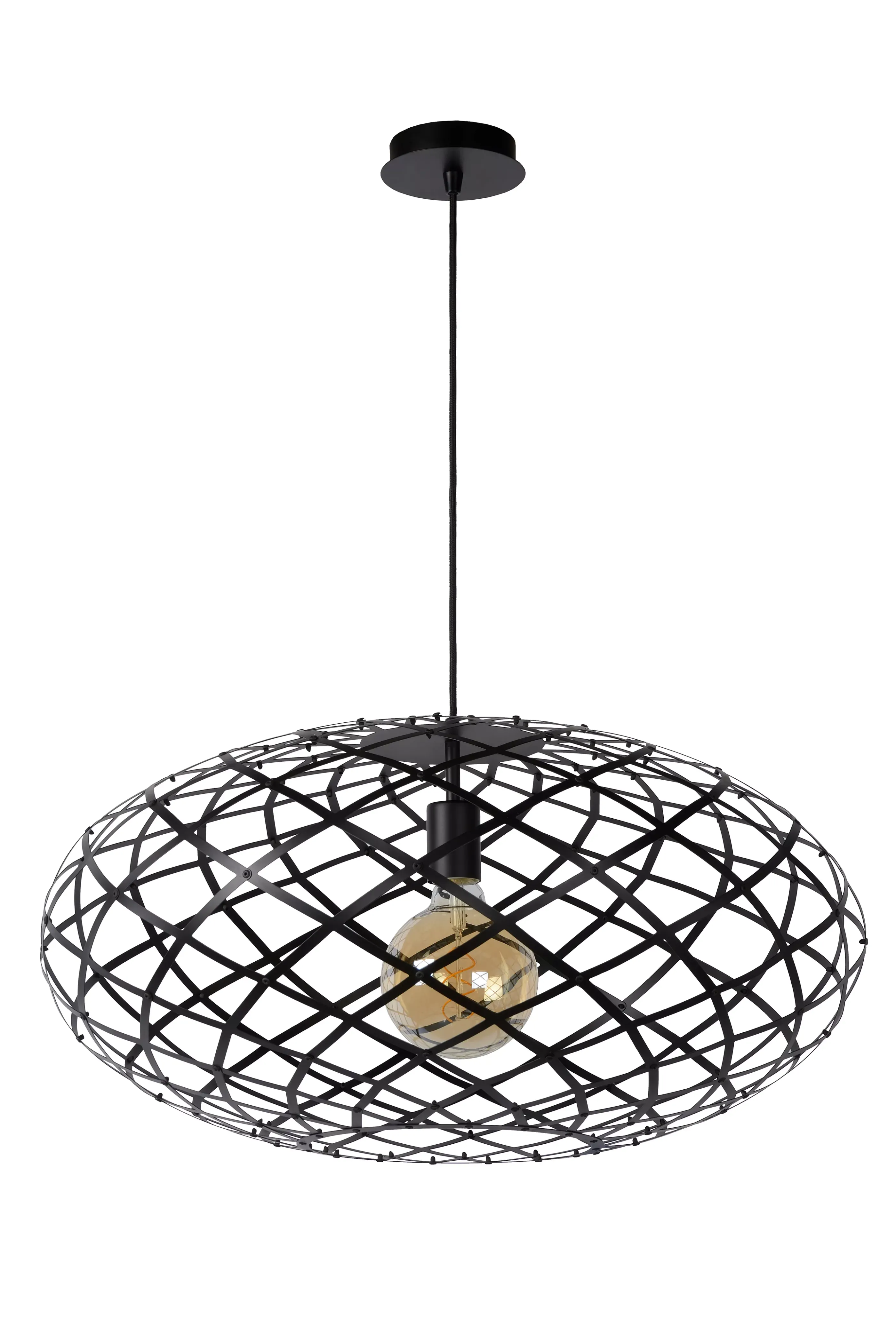 Fashion WOLFRAM - Hanglamp - Ø 65 cm - 1xE27 - Zwart Hanglampen
