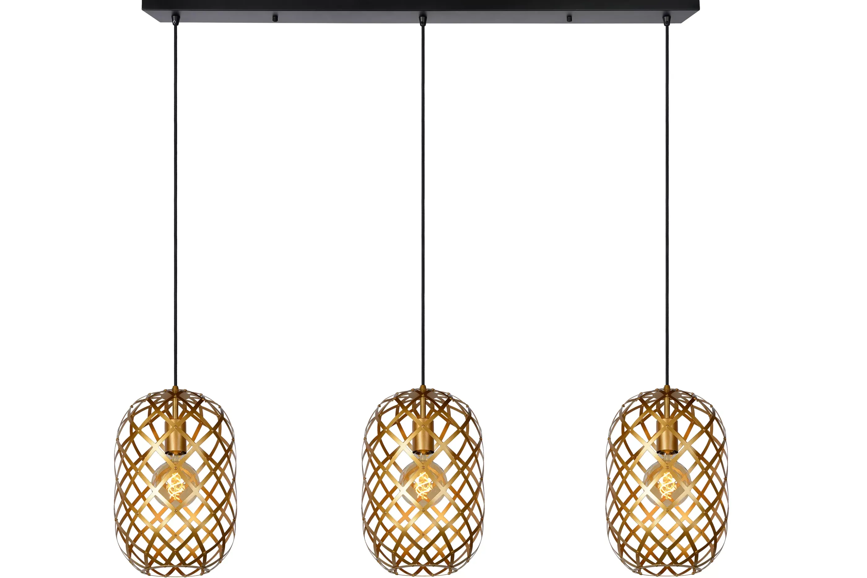 Sale WOLFRAM - Hanglamp - 3xE27 - Mat Goud / Messing Hanglampen