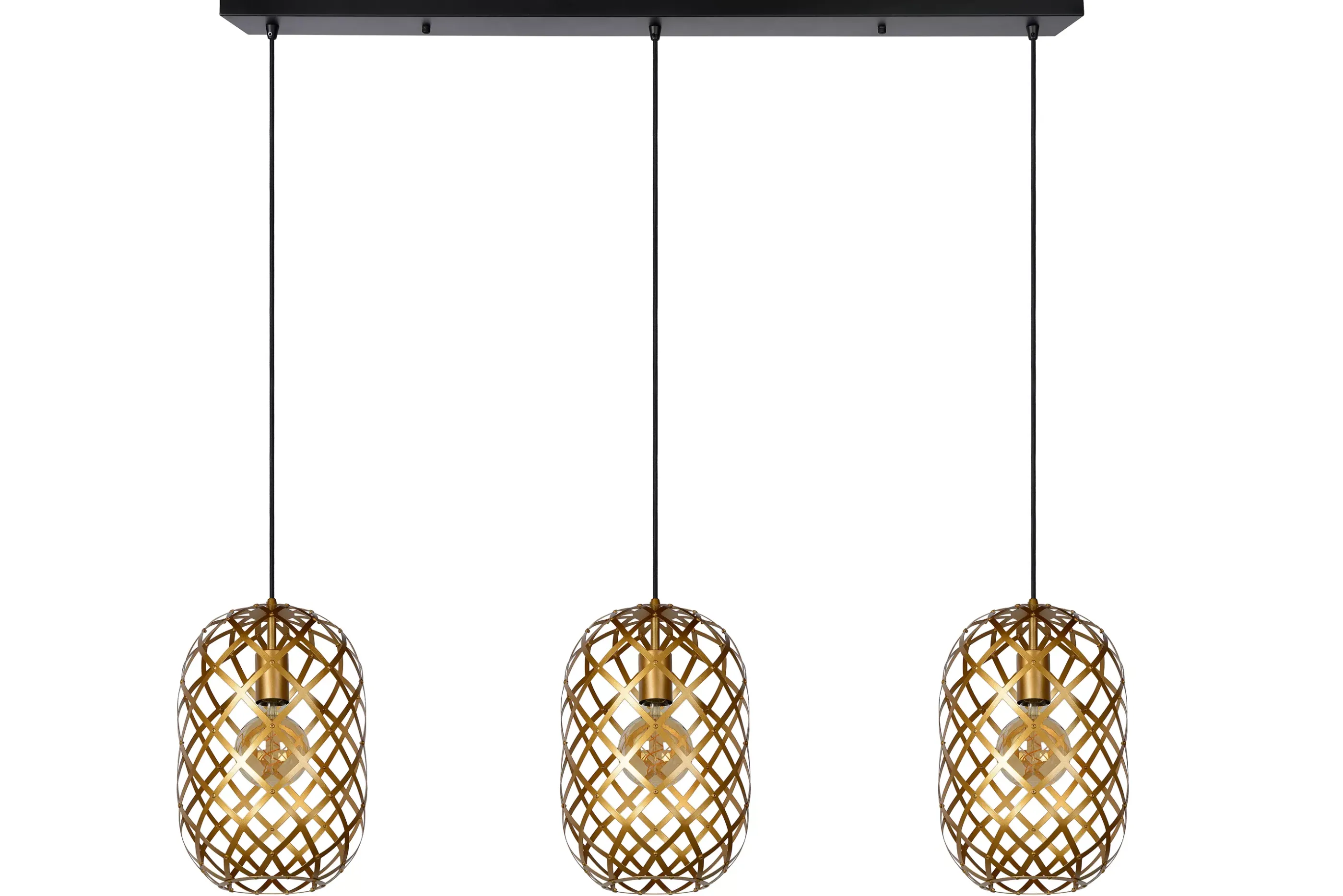 Sale WOLFRAM - Hanglamp - 3xE27 - Mat Goud / Messing Hanglampen