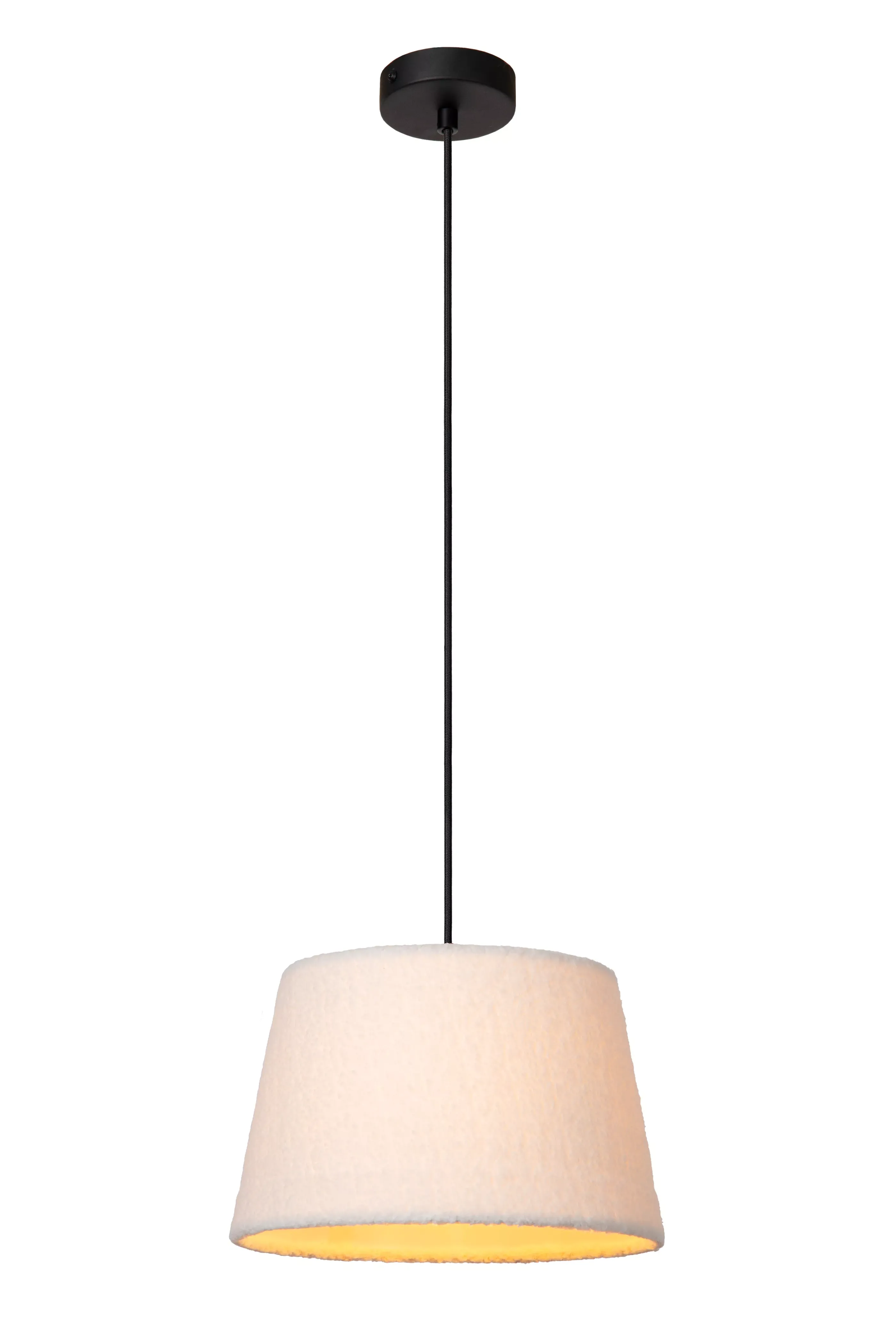 Store WOOLLY - Hanglamp - Ø 28 cm - 1xE27 - Beige Hanglampen