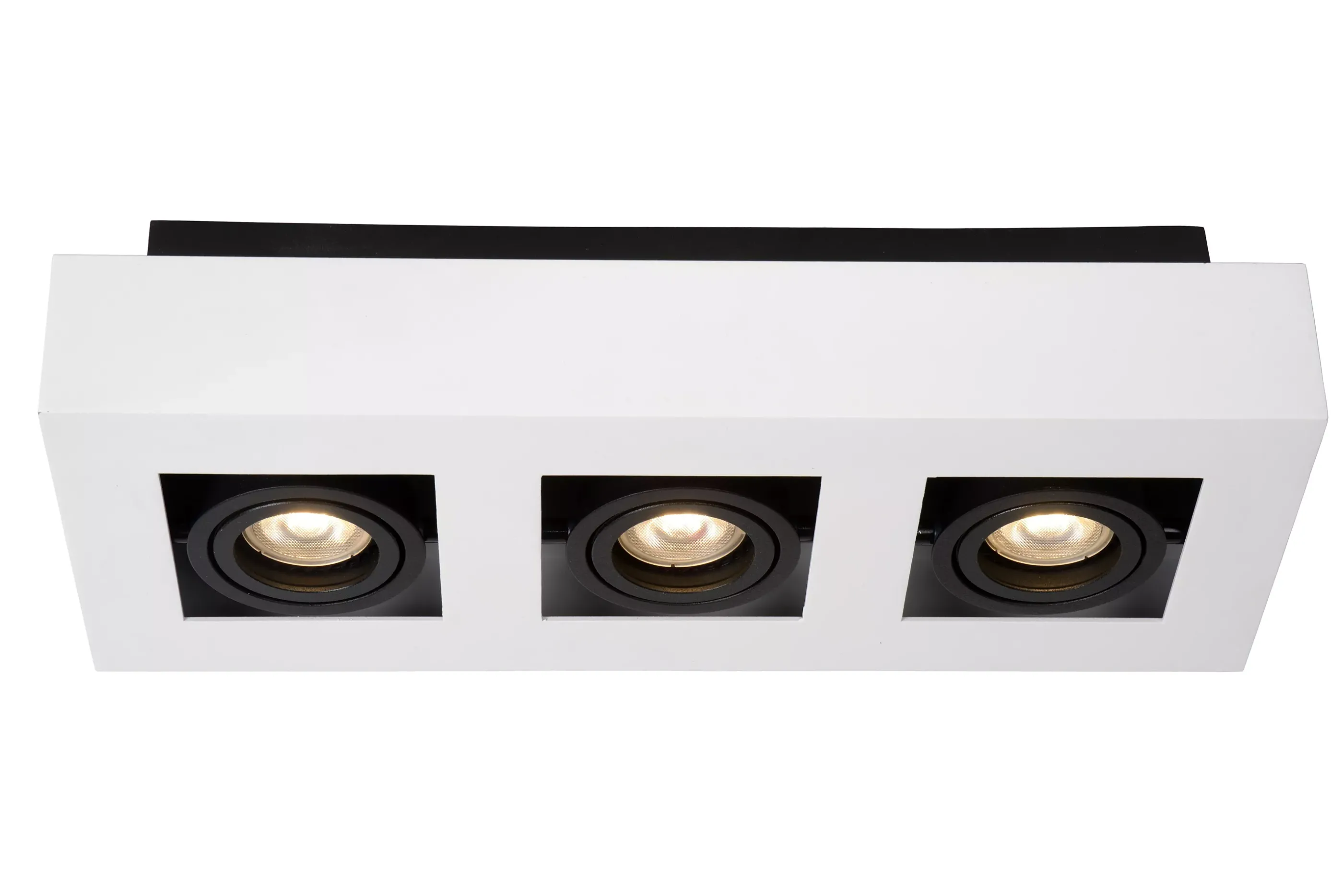 Flash Sale XIRAX - Plafondspot - LED Dim to warm - GU10 - 3x5W 2200K/3000K - Wit Plafondlampen