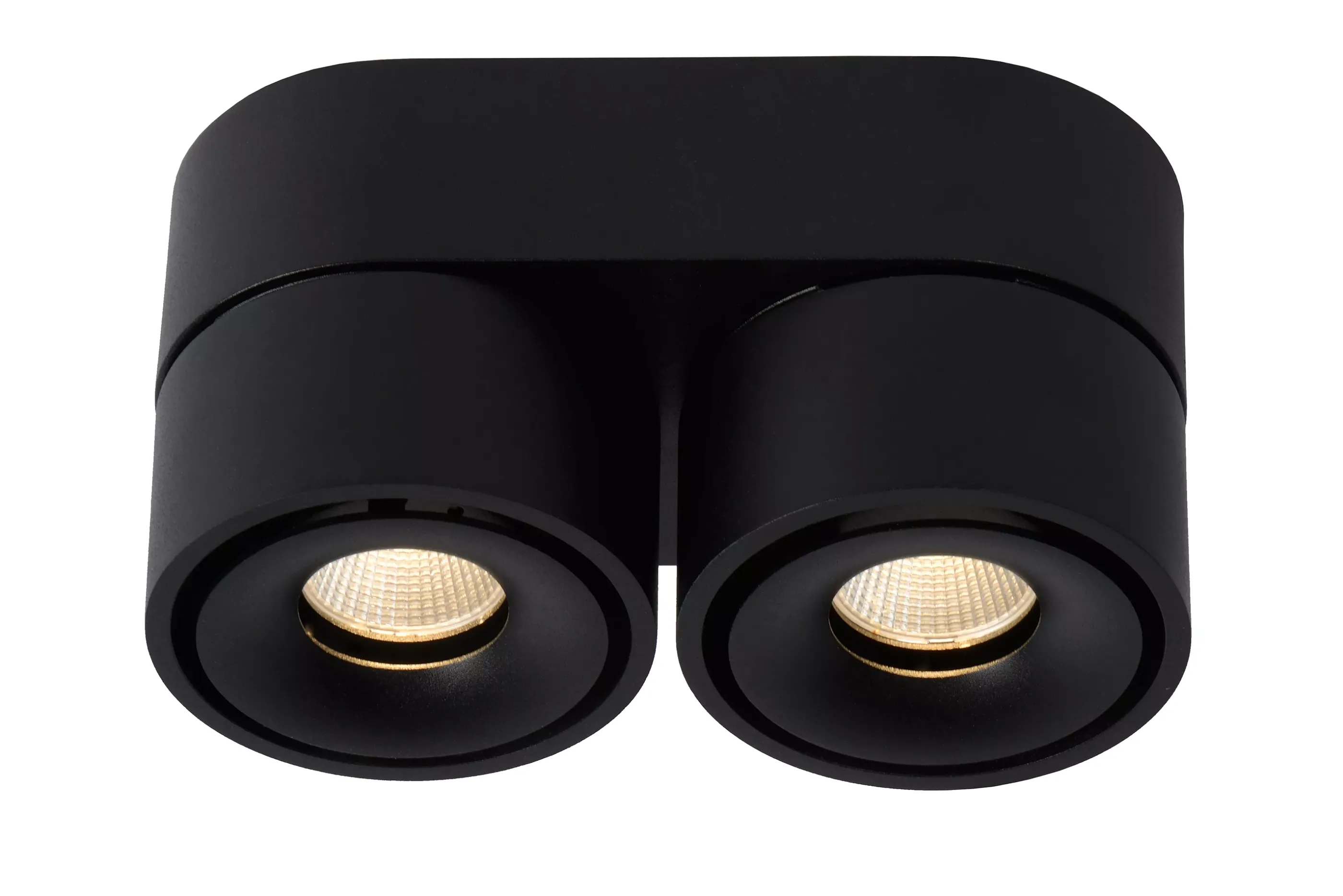 Discount YUMIKO - Plafondspot - LED Dimb. - 2x10W 2700K - Zwart Plafondlampen