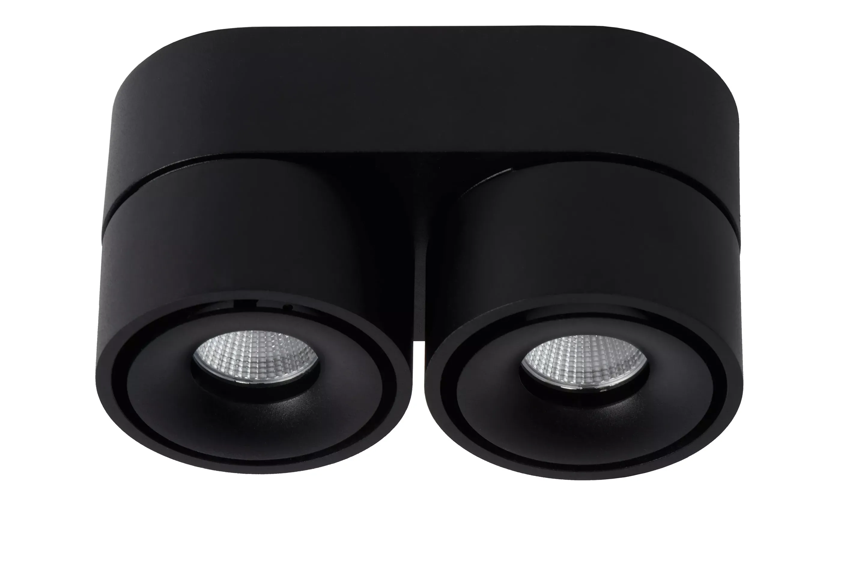 Discount YUMIKO - Plafondspot - LED Dimb. - 2x10W 2700K - Zwart Plafondlampen