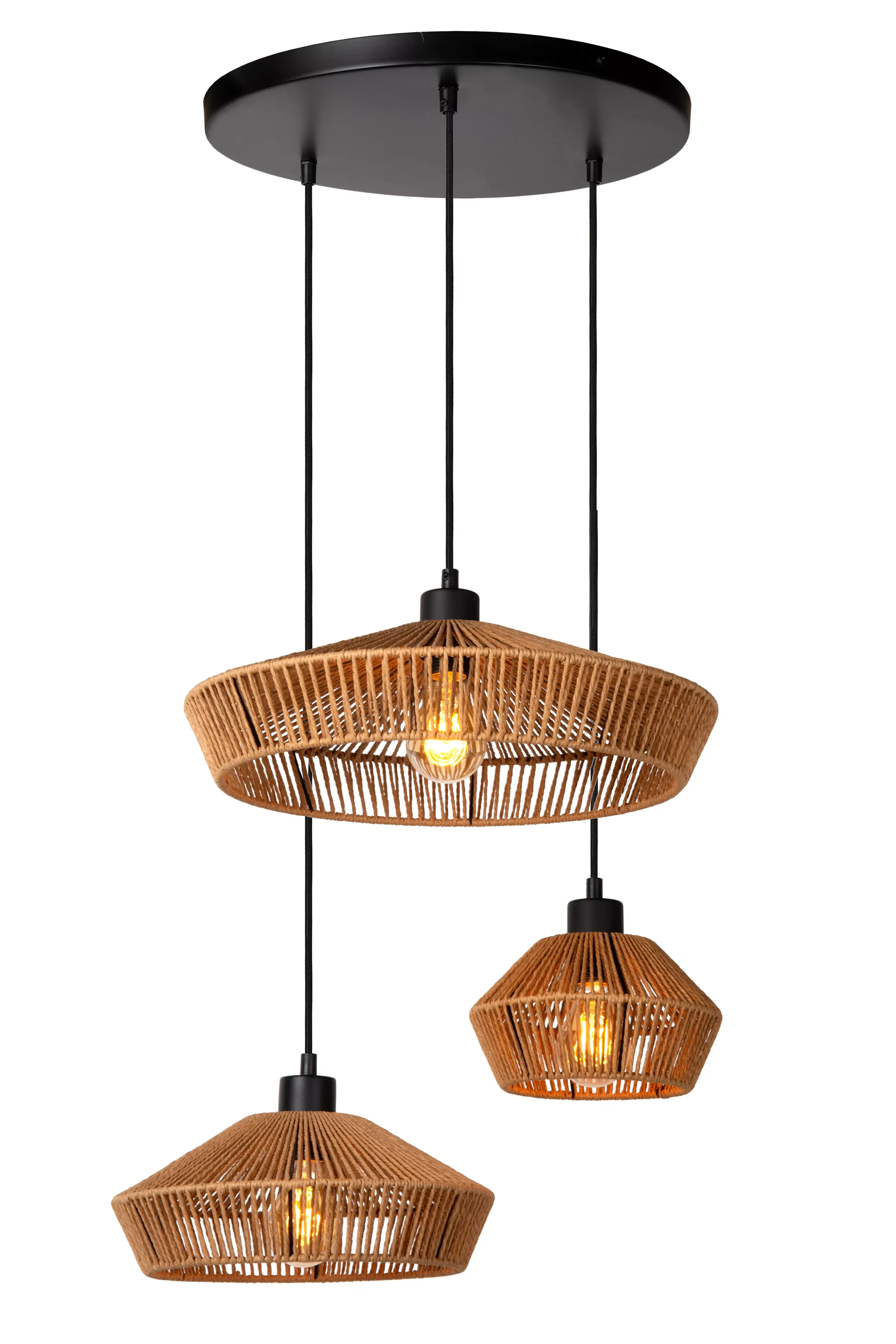 Hot YUNKAI - Hanglamp - Ø 60 cm - 3xE27 - Naturel Hanglampen