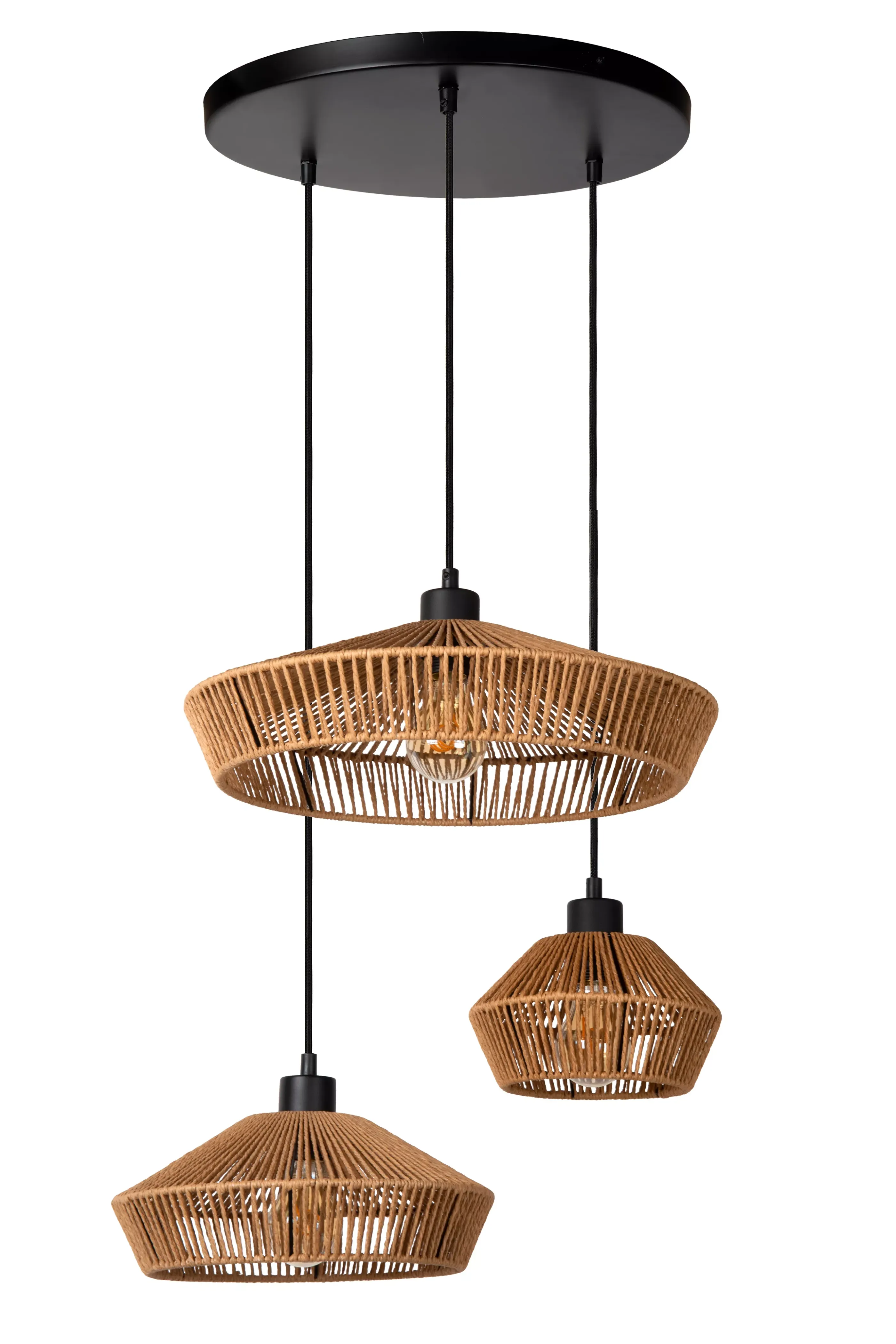 Hot YUNKAI - Hanglamp - Ø 60 cm - 3xE27 - Naturel Hanglampen