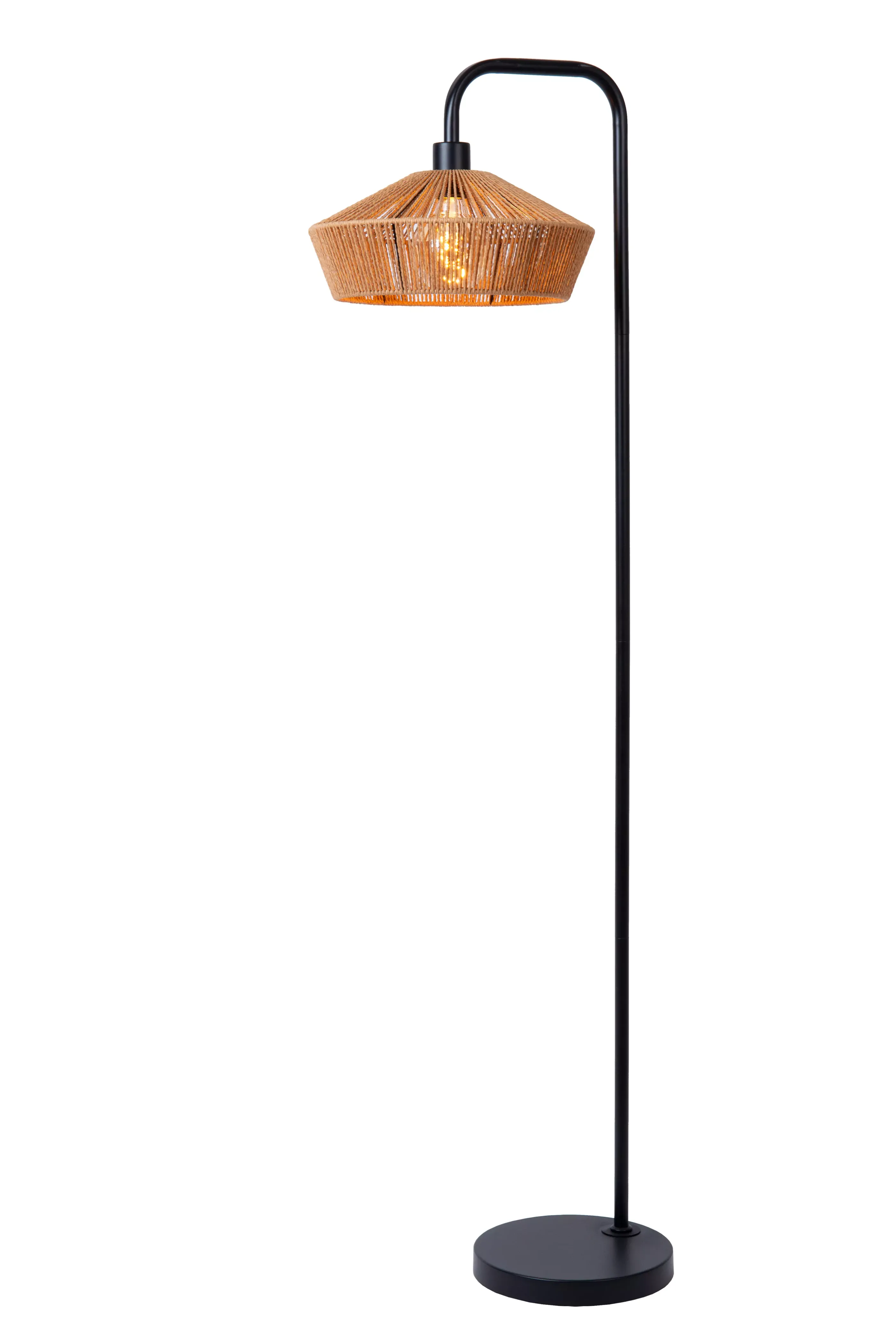 Clearance YUNKAI - Vloerlamp - Ø 40 cm - 1xE27 - Naturel Staande Lampen