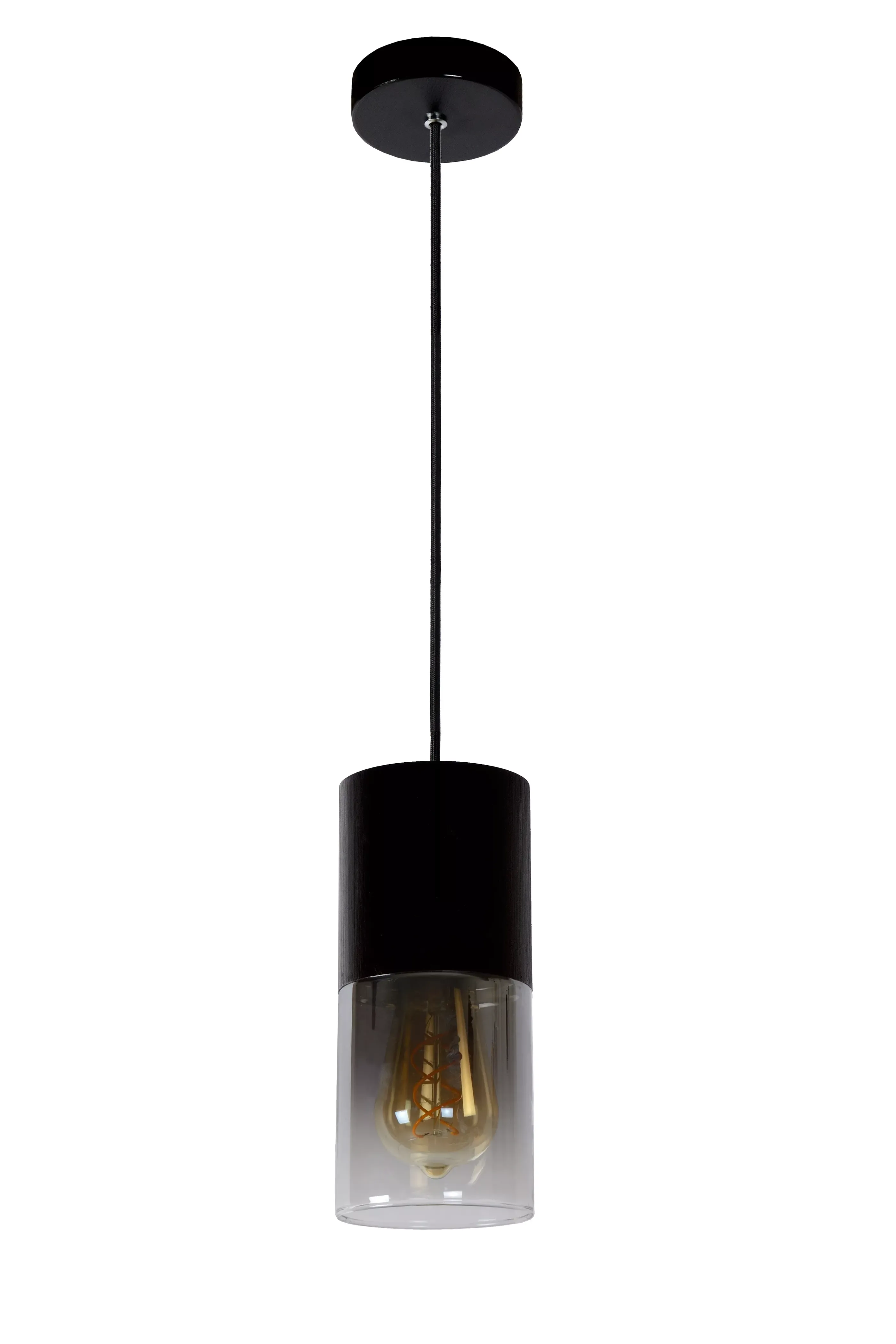Discount ZINO - Hanglamp - Ø 10 cm - 1xE27 - Fumé Hanglampen
